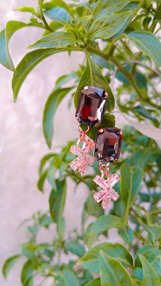 Myra Garnet Luxe Drop Jhumka Earrings for Evening Glam – Mummy Jewellery