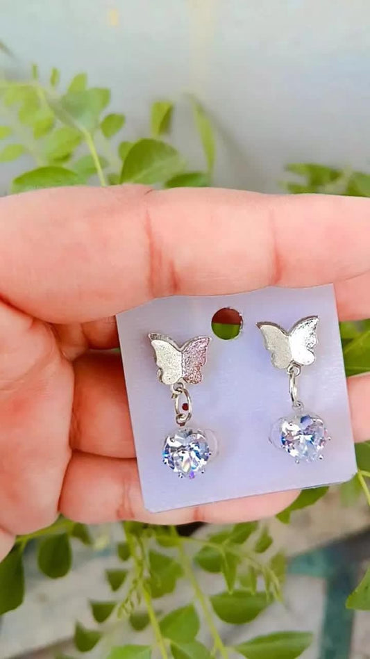 Noor Butterfly Sparkle Studs – By Mummy Jewellery