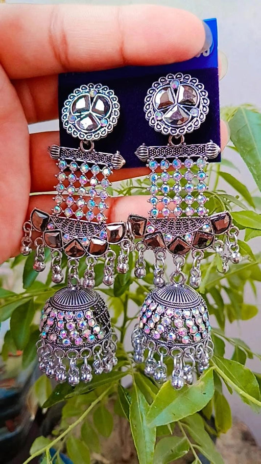 Sitara Mirror Jhumka Earrings – Mummy Jewellery