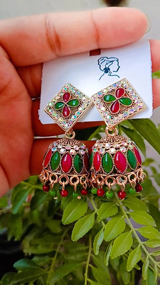 Mehfil Multicolor Jhumka Earrings – Mummy Jewellery