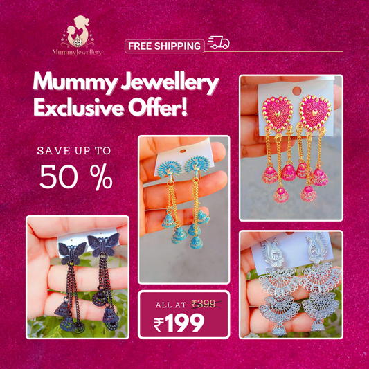 Mummy Jewellery – Stylish Jhumka Earrings (Combo Offer – Flat ₹299)